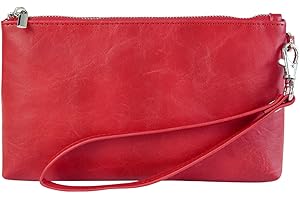 DingGuagua Pochette in Pelle PU Pochette Donna da Polso Borsello Portafogli Borsette per Lavoro Viaggio Casual Ufficio Borsa