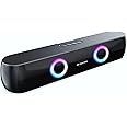E GATE C210 | 20W Bluetooth Speaker Soundbar, Dual Drivers + Dual Passive Radiator for Extra bass, RGB Light, Upto 15 Hrs Backup from 2000mah Battery, Call Function, TWS, Aux, USB, FM