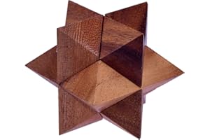 LOGOPLAY Gwiazda rozm. S - Star - Puzzle 3D - Gra myśląca - Gra logiczna - Gra w cierpliwość - Gra logiczna z drewna