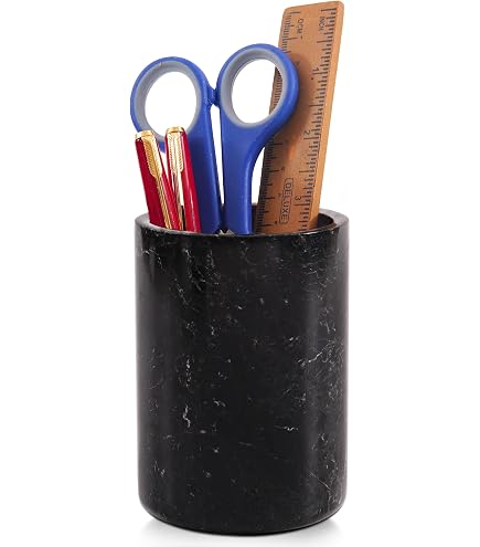 Porte-Cartes De Visite Marbre Noir Fait Main - Décoration Bureau