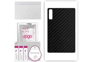 apgo Rückseite Schutzfolie, Skin, kompatibel mit Lenovo Tab P12, Hinten Displayschutzfolie aus Vinylfolie, Kratzfest, einfache Montage - Schwarzer Kohlenstoff