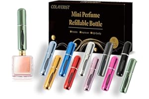 COLAYERIST 10 Pezzi Porta Profumo da Viaggio Ricaricabile, Atomizzatore Profumo da 5ml, Set Boccette Profumi Vuoti con finestra di osservazione adatto per viaggi, lavoro e uscite