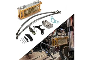 USTPO Dirt Pit Bike Oil Cooler Cooling Radiator Engine Kit Universal For 125 140cc Motorcycle - Gold (R161600015)