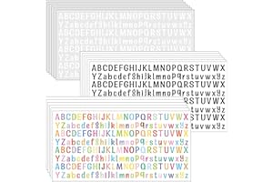 ONEBO 18 Sheets Alphabet Stickers, Self-Adhesive Letter Stickers, for Scrapbooking, DIY Greeting Cards, Decoration, Marking (3 Colours)