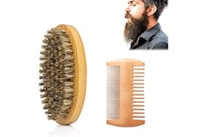 KARELLS Brosse À Barbe et Moustache en Poils de Sanglier
