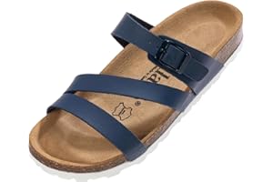 Palado Pantoletten Damen Ikaria – bequeme Sandalen Made in Spain - Hausschuhe mit dämpfendem Kork-Fußbett - modische Sommerschuhe