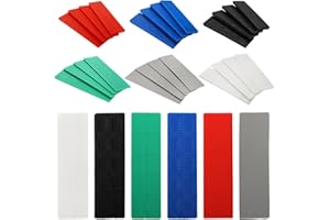 Okllen 300 Pcs Plastic Flat Shims for Leveling, 6 Size Structural Tile Composite Shims for Home Improvement, 3/64, 5/64, 1/8, 5/32, 13/64, 15/64 Inch, Grey, Green, White, Red, Blue, Black