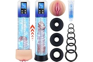 CHELSIEKINK Bomba de Pene Juguete Sexual para Hombres - Bomba de Vacío Juguetes Eróticos para Pareja Sexuales Masturbádores Masculino para Alargador de Pene, 3D Textura de Bolsillo Coño con Anillos para el Polla