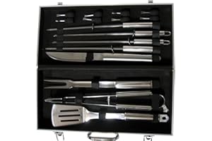 Pradel Excellence WB107 - Utensilios de Barbacoa en maletín (16 Piezas)