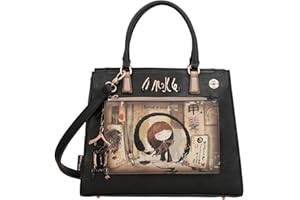 Anekke - Borsa Tote da Donna - Borsa in ecopelle con manici, tracolla e chiusura a cerniera Shoen - Accessori e accessori donna - Misure 33x25x14 cm, multicolore