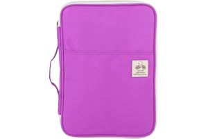 ‎WALFRONT Wielofunkcyjna torba na dokumenty A4, organizer portfolio z zamkiem błyskawicznym, wodoszczelna torba na dokumenty Oxford, liliowa, czarna, różowo-czerwona, pomarańczowa, jasnozielona opcjonalnie