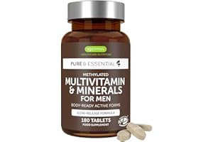 IGENNUS HEALTHCARE NUTRITION Multivitaminico Metilato Completo Uomo, Integratore MTHFR con Vitamine B Attive, Licopene, Zinco e Vitamina D3. Supporta Sistema Immunitario, Energia, Cuore e Cervello. 180 compresse vegane – Igennus