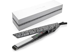 Corioliss C1 | Plancha del pelo Profesional | Placas de titanio | Alisado y Ondas | Temperatura ajustable 120º-235º | Calentamiento 20 seg | Con funda de Viaje | Zebra