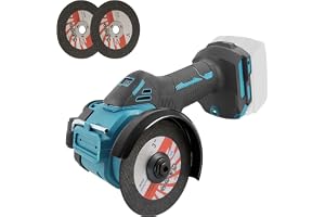 Mini vinkelslip Kompatibel med Makita18V, borstlös sladdlös avskäringsverktyg 20000RPM 75mm liten vinkelslip med 2 st skivor