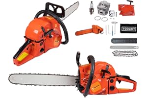 Motosierra Gasolina | KNakasaki | Espada de 20'' | Corte 46 cm | 65cc | Sistema easy-start | Protección espada | Bolsa de transporte