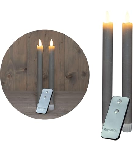 Candele LED Con Fiamma Tremolante - 2 Pezzi Ricaricabili Con Telecomando E Timer - Foto 5