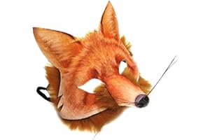 FANCY DRESS VIP Adult Kids Mr Fox Realistic Fake Fur Mad Hatter Tea Fancy Dress Hunt Animal Carnival Book Week Mask