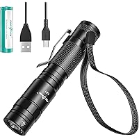 Wiederaufladbare LED Taschenlampe, 5 Leuchtstufen, USB Ladeanschluß, Peetpen L21 wasserdicht für Camping, Wandern und…