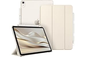 ‎FINTIE Fintie Hülle für iPad Air 11 Zoll M3 2025/M2 2024, iPad Air 5 2022/4 Generation 2020 10.9 Zoll mit Stifthalter, ultradünne leichte Schutzhülle Case mit transparenter Rückseite, Starlight