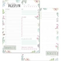 paper&you® agenda settimanale A4 senza data fissa Cactus 50 fogli - per appuntamenti con lista delle cose da fare, campi per le note e altro ancora - sostenibile e rispettoso al clima