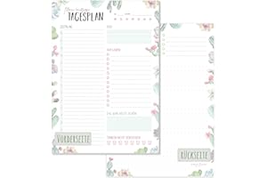 ‎HÄFFT paper&you® A5 Tagesplaner Block [Kakteen] 50 Blatt | Daily Planner mit To-do-Liste, Zeitplan, Prios, Tages-Highligt und mehr | nachhaltig & klimafreundlich
