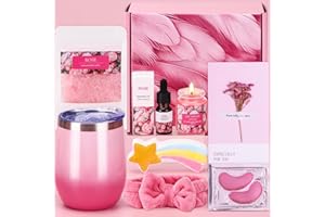 BAICAI Rose Pamper Gifts for Women Birthday with Headband, Relaxtion Pamper Hampers for Women Self Care Package for Her, Spa Bath Gifts Sets Thank You Gifts Ideas for Women Best Friend Sister Bestie Mum