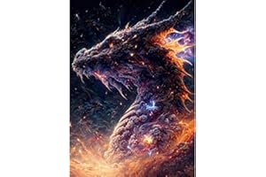 RICUVED 5D Diamond Painting Dragon, Kit de Peinture Diamant Complet Dragon, DIY Animaux Diamant Peinture Kit, Diamant Arts Craft Canevas Artisanat Maison Décoration Murale Decor 30x40cm