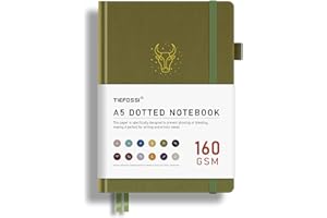 TIEFOSSI Cahier à Points, Papier Épais Anti-Saignement de 160GSM, Carnet à Points avec Motif de Constellations, Journal du Taureau pour Femmes, 256 Pages de Grille à Points Numérotées