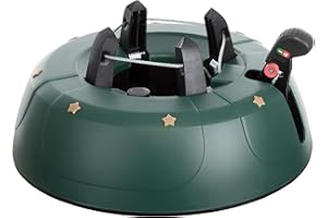 BRANDSSELLER Christbaumständer bis zu 2,5 m Bäume mit Fußhebeltechnik EIN-Seil-Technik und Sicherung - Weihnachtsbaumständer Tannenbaumständer – Grün