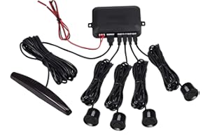 AUTOUTLET Sensores de Aparcamiento, Sistema de Sensor de Estacionamiento, Cocar Coche Aparcamiento Kit con 4 Sensores con un Diámetro de 22mm