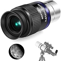 Svbony SV207 Telescoop Lens SPL15mm, 1,25 inch Telescoop Oculair Alle metalen, FMC 50 Graden Super Plossl, Telescoop Accessoires voor Telescoop