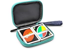 YSAGi Travel mit UNO-Tasche Kompatibles Kartenspiel, Platz für bis zu 150 Karten, weiches Tuch Wasserdichter Rundumschutz Kompatible UNO-Karte für Spiele im Freien oder Camping (Blau)