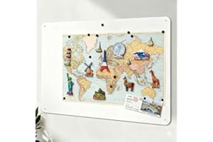 ‎QIYTECNO Qiytecno Magnetwand 50x100cm Groß Weiß: Magnettafel Metall Nur Für Magnete Nicht Beschreibbar Matt Pulverbeschichtet Starke Haftkraft Wohnzimmer Home Office Für Sammler