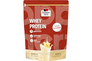‎DOPPELHERZ Doppelherz WHEY PROTEIN Vanille – Proteinpulver auf Molkenbasis in bewährter Doppelherz-Qualität 1000g