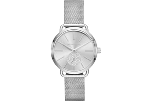 Michael Kors Women's Watch Portia, 36 mm case size, Two Hand movement, Stainless Steel strap