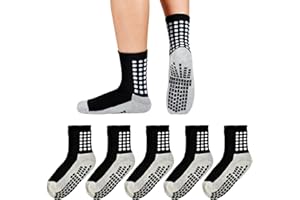 Marchare Boys Soccer Socks Athletic Sports Socks Hospital Grip Socks For Boys Girls 5 Pack 4-14 Years