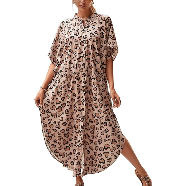 Lazz1on Donna Maxi Kaftan Parei Abito Da Spiaggia Lungo Vacanze Boemia Sexy Copricostume Mare Loungewear Cover Up 122961782