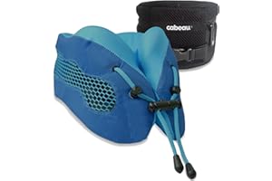 ‎CABEAU Cabeau Evolution fajna poduszka podróżna - najlepsza cyrkulacyjna poduszka podróżna z pianki z pamięcią kształtu głowy i szyi - niebieska