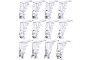 HAKOTOM 12Pcs Transparent Tischtuchklammern Kunststoff Tischdeckenklammer Klar Tischklammern Plastik Tischdeckenhalter Garten Tischtuchhalter Restaurant Tischdecke Clips für Tisch Party Picknick