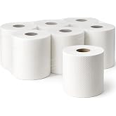 VILAROA Industrial Hand Drying Paper, 6 Rolls of 600 g, Double Layer | Large Wick Spool, High Absorbency, Disposable Towels,