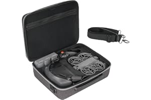 CERFFOOL Sac de Rangement Rigide pour DJI Neo 2 Motion Fly More Combo Étui de Transport pour DJI Goggles N3 Housse Boîte de Protection Anti-Chute Anti-Rayures avec Bandoulière