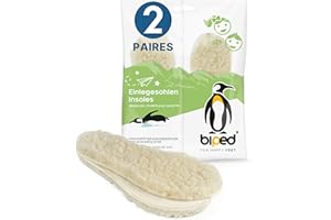 biped 2 Paires de semelles en laine d'agneau pour enfants - Semelles d'hiver extra-épaisses - Semelles intérieures chauffantes pour toutes les chaussures et bottes pour enfants z1021