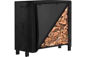 AMAGABELI GARDEN & HOME Amagabeli 121cmx105cmx30,48cm Estante de leña de Largo Estante de Registro de Chimenea Soporte de leña para leña al Aire Libre Tarea Pesada Bastidor de leña Titular de leña Apilador de Madera