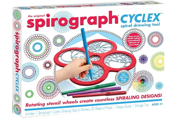 Spirograph - 33981-R1- Outil de Dessin Spirographe Cyclex, Ensemble de 89 pièces, Multi-colored