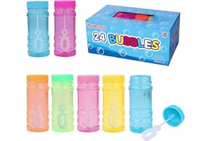 YouCute Bubbles 24 Packs Bubbles With Bubble Wand Bottles Birthday Bubble Solution Blowers For Children Party Supply Summer Outdoor Toys
