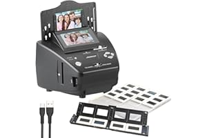 ‎SOMIKON Somikon Negativ Scanner: Foto-, Dia- & Negativscanner mit Display, ganz ohne PC, 2850 DPI, 20MP (Fotodigitalisierer, Bildscanner, Flachbettscanner)