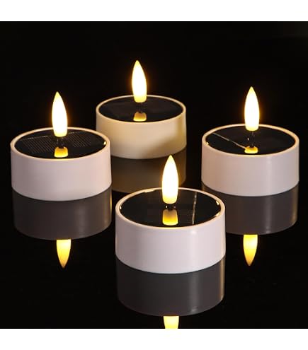 6 Lumini Solari A LED Per Esterno – Fiamma Realistica, Impermeabili IP42, Ricaricabili Con Pannello Solare, Decorazione Da Giardino, Feste E Matrimoni
