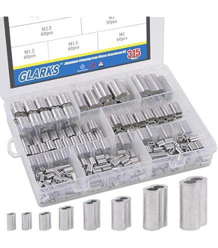 Buy Aluminum Double Barrel Ferrule Crimping Loop Sleeve Kit For Wire Rope And Cable From