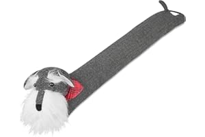FANCHOSE Door Draft Blocker 84cm/1.3kg, Cute Door Stoppers for Bottom of Door, Heavy Duty Decorative Door Stop, Weighted Door Stop, Animal Door Crack Blocker, Schnauzer