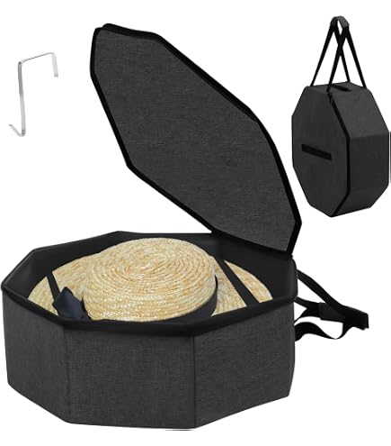 Boîte à Chapeaux Pliable LOVIVER - Rangement Chapeaux Feutre, Fenêtre Transparente, Poignée, 3 Tailles